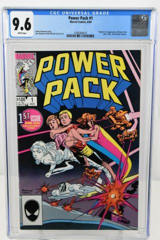 Power Pack 1 (1984) Cgc Graded 9.  6 Origin & 1st App.  Marvel Comics