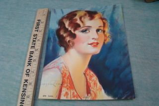1929 Pin Up Calendar Litho: " Lorna " By Crandell,  Brown & Bigelow 272