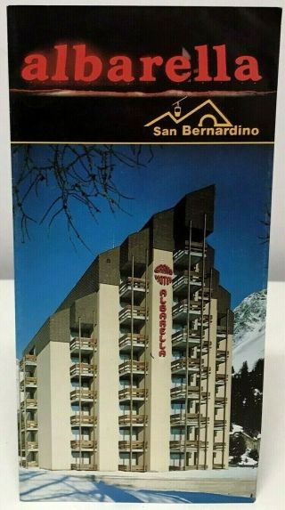 Vintage Albarella Hotel San Bernardino Brochure Switzerland Skiing Photo Images