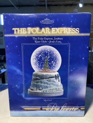2004 Hallmark Keepsake The Polar Express Journey Lights & Sound Snow Globe