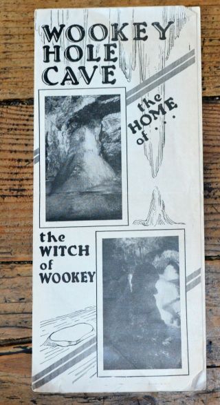 Vintage Wookey Hole Cave Somerset Leaflet Ephemera