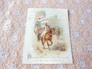 Victorian Year Card/crusader/religious Quote/nister