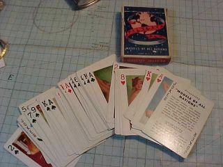 Vintage 1950s Risque Playing Cards Models Of All Nations Women