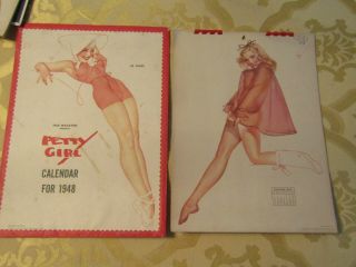 1948 Esquire Calendar 12 - Months George Petty Pinup Girls W/envelope (kf)