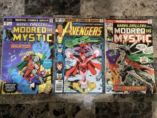 Set Of 3 Avengers 186,  Marvel Chillers 1 & 2 1st Chthon & Modred The Mystic