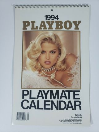 Vintage 1994 Playboy Playmate Pin - Up Calender Anna Nicole Smith Pamela Anderson