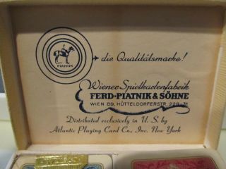 Vintage Miniature Playing Cards Wiener Spielkartenfabrik Ferd.  Piatnik & Sohne 2