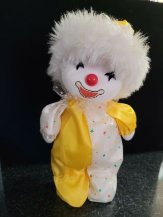 Vintage Musical Wind Up Clown Doll Moving Head,  Plays Misty,  Cute