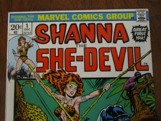 Marvel Shanna The She Devil 1 Vfn,  /nm 1st App.  1972