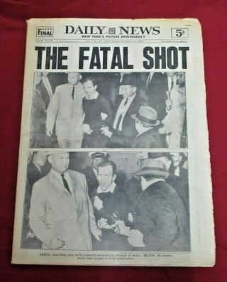The Fatal Shot York Daily News November 25,  1963 Full Newspaper