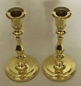 Set Of 2 Baldwin 7” Brass Candlesticks Vintage Forged In Usa Rare