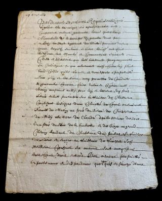 Antique Manuscript 1667 4 Pages