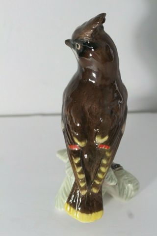 Vintage 1967 Goebel W.  Germany Porcelain Bird Figurine Waxwing Signed