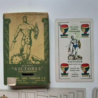 Vintage Victoria Spanish Playing Cards Deck Argentina Tarzan Nos