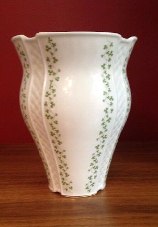 Vintage Tara Trellis Shamrock Urn Vase,  Handmade In Galway