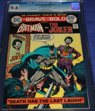 Brave And The Bold 111 Cgc 9.  4 Classic Joker/batman Cover & Teamup Perfect Cut