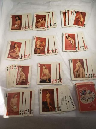 Fifty - Two Art Studies Pin - Up Nudes Playing Cards Complete - 54 Cards Vintage