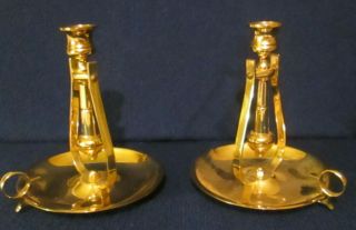 Set Of 2 Baldwin Solid Brass Ship Gimbal Candlestick Holder Nautical Sconce