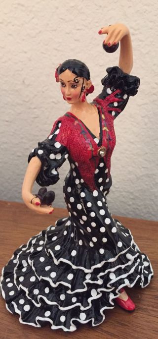 Barcino Mosaic Spanish Flamenco Lady Dancer Castanets Figurine 2008 - 5”
