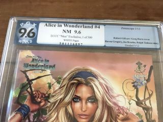 Pgx Like Cgc 9.  6 R18 Zenescope Alice In Wonderland 4 Exclusive ‘nice’ Variant