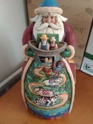 Jim Shore Santa With Noahs Ark “two By Two” Heartwood Creek Carved Figurine
