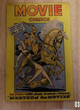 Movie Comics 4 Solid Vg/vg,  Fiction House 1947,  Matt Baker Art,  Slave Girl,  More