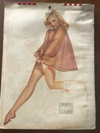 1948 Esquire Calendar 12 - Months George Petty Pinup Girls