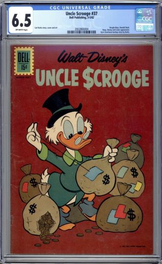 Uncle Scrooge 37 - Cgc 6.  5 (fn, ) 1962 - Silver Age