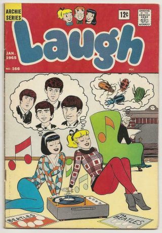 Laugh No.  166 Archie Pub.  January 1965 Fine - Beatles Cover Betty Veronica