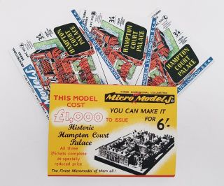 Micromodels Hampton Court Palace Complete Set Micro Models Card Model Kit