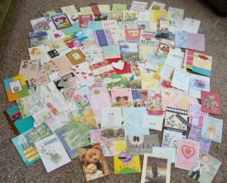 100,  All Occasion Greeting Cards Fronts & Cut Outs For Crafts & Scrapbooking