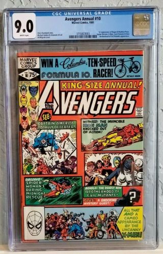 Avengers King - Size Annual 10 (1981).  Cgc 9.  0 Vf/nm 1st Rogue & Madelyn Prior