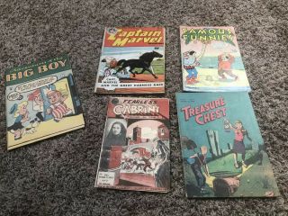 Captain Marvel 62,  Funnies,  Adventures Of The Big Boy 16 Comic Book 1940 - 1950’s