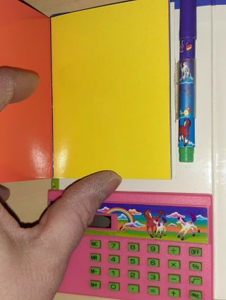 Lisa Frank Tri - Fold Set w/ Diary • Sticker Book •Address Book •Calc & pen 3