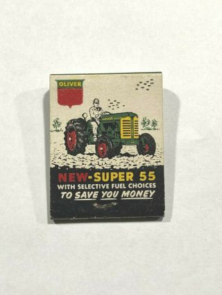 Oliver 55 Tractor Matchbook Matway Oliver Sales Perryopolis,  Pa Pittsburgh