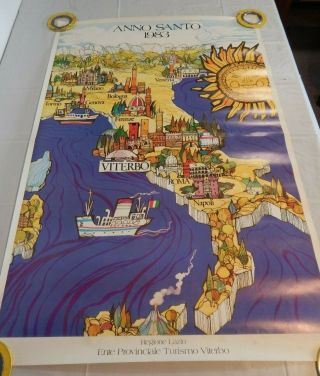 1983 Regione Lazio Ente Provinciale Turismo Viterbo Italy Tourism Poster