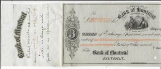 BANK OF MONTREAL 1870s Dated Bill Of Exchange ABNCo Engraved 2