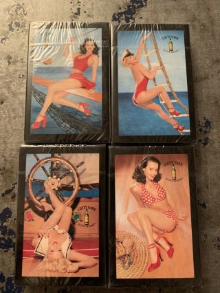 Cutty Sark Scots Whisky Pin - Up Playing Cards Set Of 4