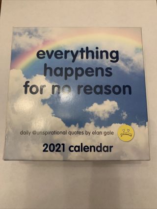 Everything Happens For No Reason 2021 Year In A Box Calendar