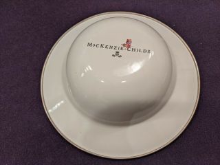 MacKenzie Childs 7 3/4 Enameled Salad Cereal Bowl Butterfly Checker 3
