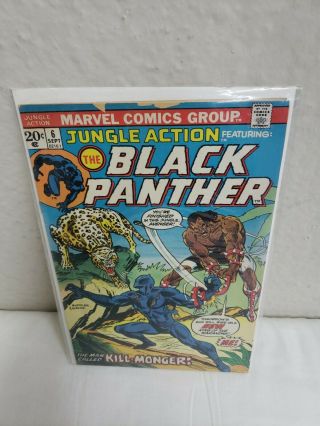1973 Jungle Action 6 Sept Marvel Black Panther Comic Book 1st App.  Kill - Monger