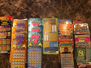 $1,  000 In Losing Texas Lottery Scratch Off Tickets $5,  $10,  $20 -