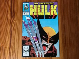 The Incredible Hulk 340,  Nm 9.  2/,  Wolverine Todd Mcfarlene (feb 1988,  Marvel)