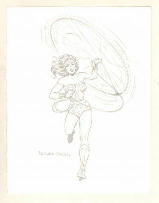 Wonder Woman With Lasso Pencil Commission - Signed Art By Ramona Fradon