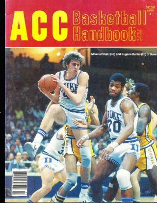 1978 Acc Basketball Handbook Annual Eugene Banks Duke