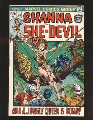 Shanna The She - Devil 1 - 1st Appearance & Steranko Cover Fine/vf Cond.