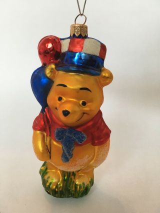Christopher Radko Christmas Ornament: Winnie The Pooh 4th Of July,  Retired 1997