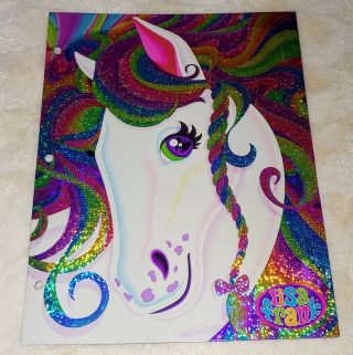 Vintage Lisa Frank Rainbow Unicorn Holographic Folder