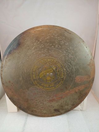 Antique German Symphonion 16044 13 1/2 Inch Disc " Stars And Stripes Forever "