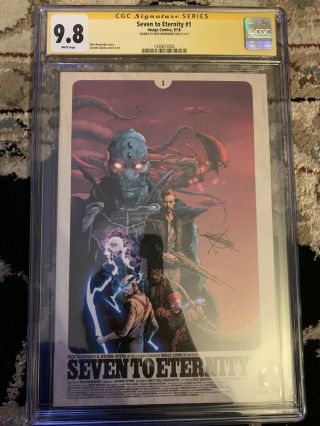 Seven To Eternity 1 Cgc 9.  8 Signed By Remender White Pgs 2017